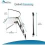 Marine City Stainless Steel 3 Step O/B Swim Platform Ladder Harbour Mate Telescoping Boat Ladder Electro-Polished Rails with 3 Anti-Slip Footsteps with Fine Finish for Boats, Ships
