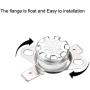 uxcell KSD301 Thermostat 170°C/338°F 10A Normally Closed N.C Adjust Snap Disc Temperature Switch for Microwave,Oven,Coffee Maker 2pcs
