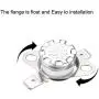 uxcell KSD301 Thermostat 170°C/338°F 10A Normally Closed N.C Adjust Snap Disc Temperature Switch for Microwave,Oven,Coffee Maker 2pcs