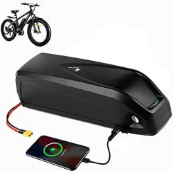 Jieoto Electric Bicycle Battery 48V 8AH E-Bike Battery with 2A Charger and BMS Protection Board for 350W/200W Electric Lithium Bike Battery Motors
