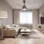 Noble Home LED Ceiling Fan with Remote, 54 Inch | Contemporary Design with Removable Light Kit and 3 Reversible Blades | Dimmable Indoor Fixture with Quiet Motor, Graphite
