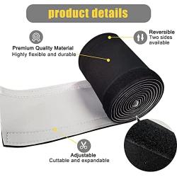 BOUTICOL 79 Neoprene Cable Management Sleeve, Trolling Motor Wires/Cable Organizer Flexible Cover Protector, eversible Cuttable DIY Hole Cord Hider White