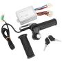 Akozon Brushed Speed Controller Kit Brush Speed Motor Controller 48V 800W with Lock Throttle Grip for Electric Bike Motor Scooter