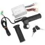 Akozon Brushed Speed Controller Kit Brush Speed Motor Controller 48V 800W with Lock Throttle Grip for Electric Bike Motor Scooter