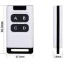 DC 12V Wireless Remote Switch 4 Channel 433Mhz RF White Remote Control with Wireless 4 Relay Receiver, 12V Multifunction Switch for LED Motor Widely Used