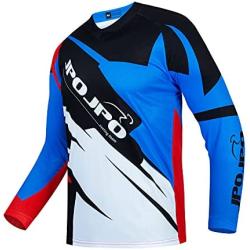 Weimostar Mens Cycling Jersey MTB Long Sleeve T Shirt Mountain Bike Motorcycle Bicycle Clothes
