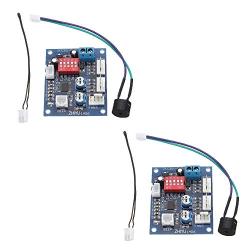 Comidox 2PCS DC 12V 4 Wire PWM PC CPU Fan Temperature Control Speed Controller Module CPU High-Temp Alarm