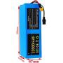 Wnicek 52V 22000mAh Ebike Battery Waterproof PVC Lithium-ion Battery Pack with BMS+ Charger Fit for 1000W 750W 500W 350W 250W 200W Ebike Motorcycles Tricycles Motor