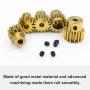 Hobby Fans 32P Pinion Gear Set 12T 13T 14T 15T 16T 3.175mm Shaft with Hex Key for 1/10 RC Car Motor