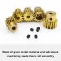 Hobby Fans 32P Pinion Gear Set 12T 13T 14T 15T 16T 3.175mm Shaft with Hex Key for 1/10 RC Car Motor