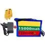 WOGQX Battery for Electric Bicycles Pack 12V 15Ah 6S1P E-Bike Lithium-Ion Battery Built in BMS for 500W 350W 250W Electric Bicycle Scooter Motor with Charger