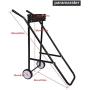 LEADALLWAY Outboard Boat Motor Stand Carrier Cart Dolly Storage Pro Heavy Duty Multi Purposed Engine Stand