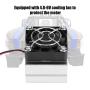 1/10 RC Aluminum Alloy Heat Sink with Cooling Fan for 540/550 / 3650 Motor RC Car (Silver)