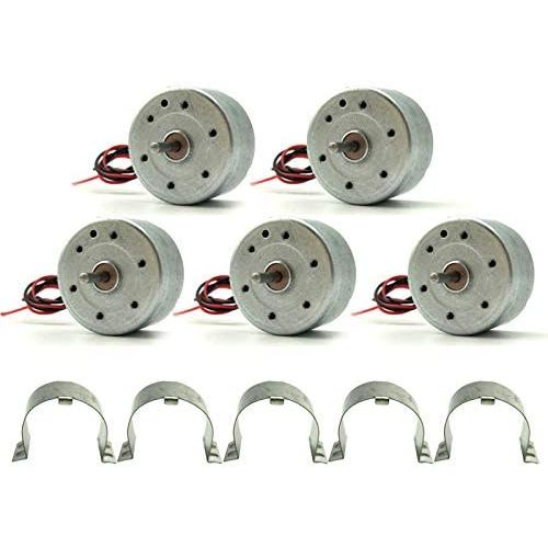EUDAX Mini Generator Motors 3V-12V DC Motor Electric Motor for DIY Toys Wind Turbine Generator Hand Cranked Power Generator Model (Metal Motor Holder)