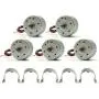 EUDAX Mini Generator Motors 3V-12V DC Motor Electric Motor for DIY Toys Wind Turbine Generator Hand Cranked Power Generator Model (Metal Motor Holder)