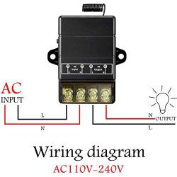 YETOR Wireless Remote Switch,110V/120V/240V /40A Relay Wireless RF Switch for Lights,Household Appliances, Garage Door,Pump and Electrical Equipment with 328ft Long Range(Black)