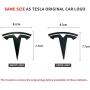 Powlamks 3D Metal Emblem Sticker for Tesla Model 3, 2Pcs - Front Hood Badge Decal & Rear Trunk Logo (Matt Black)