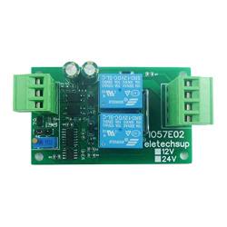 eletechsup Brushed DC Motor Overload Overcurrent Short Circuit Protector Board Forward Reverse Controller Driver Relay Module 12V 24V (DC 24V only Board, 1)