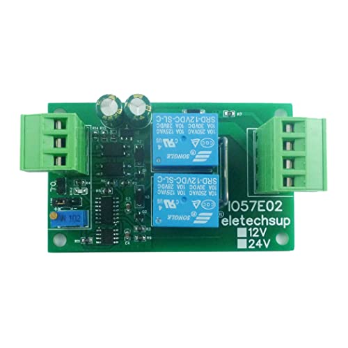 eletechsup Brushed DC Motor Overload Overcurrent Short Circuit Protector Board Forward Reverse Controller Driver Relay Module 12V 24V (DC 24V only Board, 1)