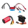 GoolRC S2435 4500KV Brushless Motor S-25A ESC with 2.2kg Metal Gear Servo Upgrade Brushless Combo Set for 1/16 1/18 RC Car Truck