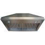 SINDA Classic Hammered Solid Copper Range Hood with High Airflow Cenrtifugal Blower, Stainless Steal Vent with Liner and Internal Motor, Baffle Filter, 30
