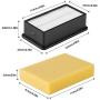 Filter Pack for Bissell CleanView Upright Vacuums 1008 9595A, 1819, 1822, 1825, 1831, 1330, 1332 Replacement Filters Kit.2 Pre-Motor Foam Filter and 2 Post-Motor Filter.
