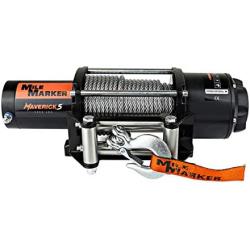 Mile Marker Maverick5 5000 Pound ATV/UTV Electric Winch with Steel Cable - (5000 lb. Capacity) - 76-6005