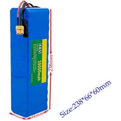 Jieoto Electric Bike Battery 48V 30AH Electric Bicycle Lithium Ion Battery with Charger, Ebike Battery for 1000W 750W 500W Electric Bicycle Scooter Motor