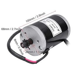 Alomejor 24V 100w Brushed Motor High Speed Brush Motor with Belt Pulley for Electric Bike Scooter E-Bike Controller