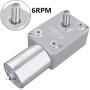 DC 12V Gear Reduction Motor Reversible High Torque Turbo Worm Gear Box Reduction Electric Motor(6RPM)