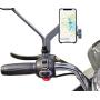 Homeet Motorcycle Phone Mount, Metal Motorcycle Phone Holder Motorbike Rearview Mirror Smartphone Holder Mount Universal 【Φ10mm】- 360° Rotation Adjustable - Aluminum Alloy
