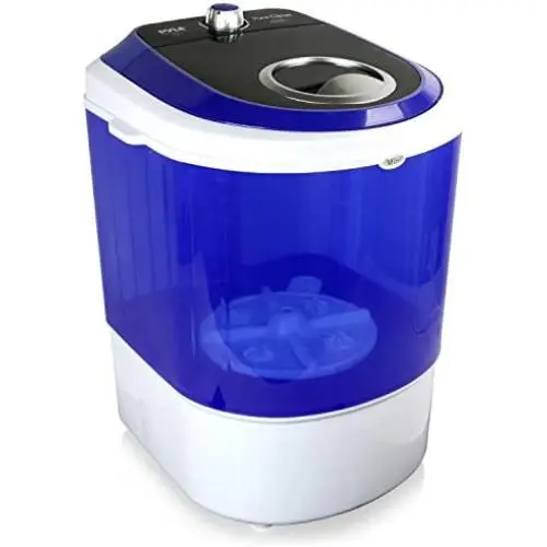 Machine à laver portable Pyle, Version Améliorée – Machine à laver compacte, top loader portable, mini lave-linge, silencieuse, avec commande rotative, 110V – Idéale pour le petit linge, 4,5 L de capacité, avec tambour translucide. Machine à laver portable Pyle, Version Améliorée – Machine à laver compacte, top loader portable, mini lave-linge, silencieuse, avec commande rotative, 110V – Idéale pour le petit linge, 4,5 L de capacité, avec tambour translucide.
