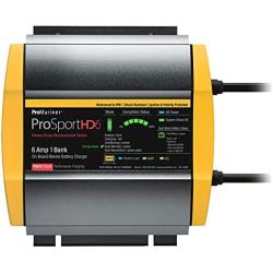 ProMariner ProSport HD 6 Amp Single Bank Waterproof Marine Battery Charger, 44006