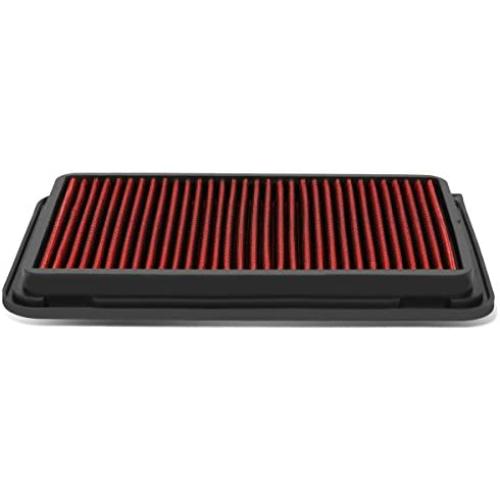 DNA Motoring AFPN-010-RD Clean Air Washable Drop In Panel Air Filter Enhance Engine Performance [Compatible with 07-17 Toyota Camry 4 Cyl / 16-17 Camry 4-Cyl Hybrid / 09-15 Venza 4-Cyl]