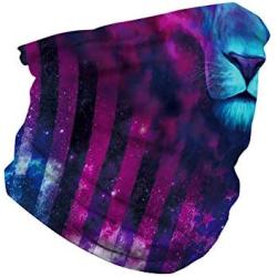LACOMA Unisex Seamless Rave Bandana Neck Gaiter Tube Mask Headwear, Motorcycle Face Mask for Men Women Face Scarf