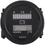 12V/24V/36V/48V/72V LED Digital Battery Indicator Gauge with Hour Meter for Golf Cart Forklift Car Scooter Motorcycle 12-72 Volt