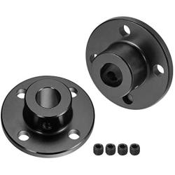 uxcell 8mm Inner Dia H13xD10 Rigid Flange Coupling Motor Guide Shaft Coupler Motor Connector for DIY Parts Black 2pcs