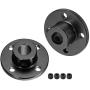 uxcell 8mm Inner Dia H13xD10 Rigid Flange Coupling Motor Guide Shaft Coupler Motor Connector for DIY Parts Black 2pcs