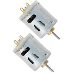 Fielect DC Motor 12V 14700RPM 0.35A Micro Motor Electric Motor Round Shaft for RC Boat DIY Airplane Toys Model DIY Hobby, 2 Pcs