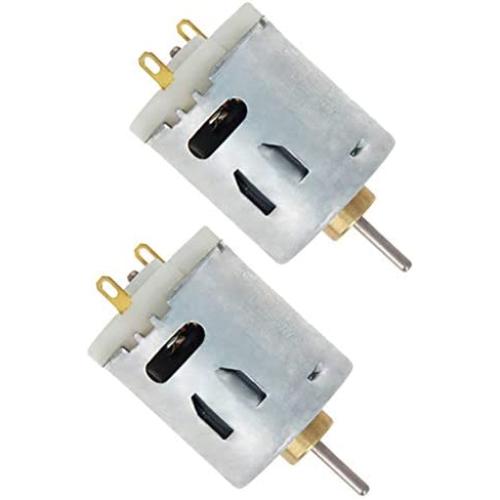 Fielect DC Motor 12V 14700RPM 0.35A Micro Motor Electric Motor Round Shaft for RC Boat DIY Airplane Toys Model DIY Hobby, 2 Pcs
