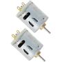 Fielect DC Motor 12V 14700RPM 0.35A Micro Motor Electric Motor Round Shaft for RC Boat DIY Airplane Toys Model DIY Hobby, 2 Pcs