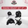 Engine and Transmission Mount Set of 4 - Fits Honda Civic 2001-2005 1.7L with Automatic Trans - Replaces 50840-S5A-A81, 50840-S5A-990,50810-S5A-013, 50810-S5A-992, A6595, A6588, A6591, A4511