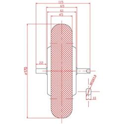 L-faster 6.5 Inch 350W Brushless Hub Motor Wheel for Homemade Electric Scooter Brushless Controller with Cruise and Thumb Accelerator