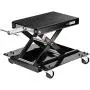 VIVOHOME 1100 Lbs Steel Wide Deck Motorcycle Lift ATV Scissor Lift Jack with Steel Motorcycle ATV Wide Deck Scissor Lift Jack Crank Hoist Stand