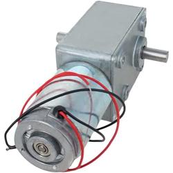 Fielect DC Worm Geared Motor 24V 30RPM High Torque Electric Gear Motor Turbine Worm Gear Box Reduction Motor, Double Shaft GW600