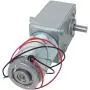 Fielect DC Worm Geared Motor 24V 30RPM High Torque Electric Gear Motor Turbine Worm Gear Box Reduction Motor, Double Shaft GW600