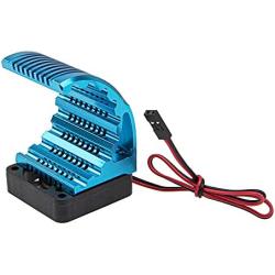 Vgoohobby Universal 42mm Aluminum Heat Sink Heatsink with 5V Cooling Fan for 1/8 RC Car 4068 4076 4274 7282 1515 Brushless Engine Motor (Blue)