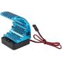 Vgoohobby Universal 42mm Aluminum Heat Sink Heatsink with 5V Cooling Fan for 1/8 RC Car 4068 4076 4274 7282 1515 Brushless Engine Motor (Blue)