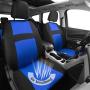 CAR PASS Rainbow Universal Fit 3D Air Mesh Car Seat Cover with 5mm Composite Sponge Inside,Airbag Compatible (Black Blue)