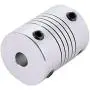 Saiper Flexible Couplings 5mm to 5mm (5pcs) Aluminum Alloy Joint Connector Compatible with NEMA 17 Stepper Motors, RepRap 3D Printer or CNC Machine, 3D Printer Accessories